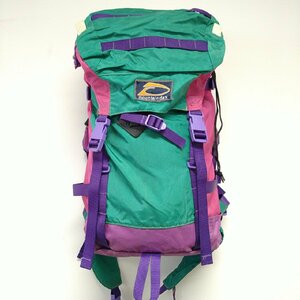 (^w^)b mountain dax マウンテンダックス 80s 90s ヴィンテージ 登山用 バック パック リュック サック ピンク × グリーン B0326wE