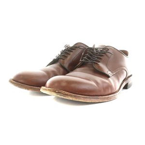 オールデン ALDEN カーフ 6アイレットプレーントゥ ミリタリーラスト ビジネスシューズ 革靴 レザー 8 1/2 D 26.5cm 茶 ブラウン 53713