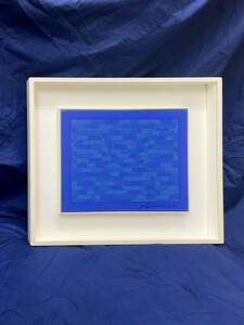 ◆◆大幅感謝セール価格◆◆ 一点物【真作保証】『青い壁　Mur Bleu　(homme)』ナメ川コーイチ、アクリル、1984年、フランス、Blue