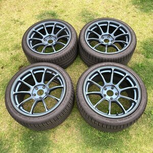 ◆RAYS VOLK RACING ZE40 FACE-3 18インチ 10j+39 5H 114.3 FACE3 マットブルーガンメタ FALKEN AZENIS FK510 265/35/r18 4本セット◆