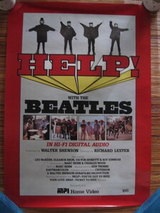 ビートルズ Beatles　映画『ヘルプ HELP! ４人はアイドル』ビデオ発売？　ポスター