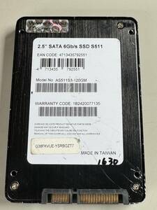  ADATA SSD 120GB【動作確認済み】1630