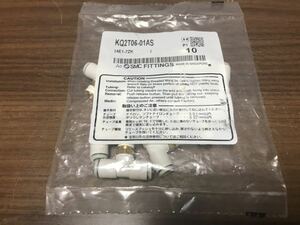 SMC KQ2T06-01AS ワンタッチ管継手 新品10個入り φ6 両口チーズユニオン