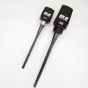 Set oil filler caps with dipstick engine oil + gearbox oil CNC for Vespa GTS GTV MP3 HPE 300cc ベスパ オイルレベルゲージ