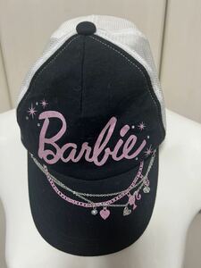Barbie 　バービー　キッズ　キャップ 　ラインストーン　ブラック　Mサイズ　