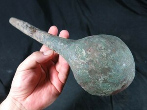 A　杓子　漢時代　中国　珍品　本物　発掘品　墓　埋葬品　文化財　青銅器　遺跡　明器　