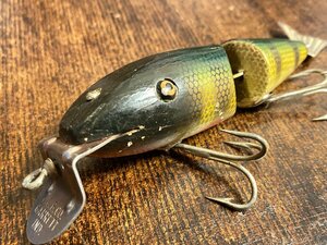 50s Creek Chub WIGGLEFISH 希少!! 1950年代 ウッド製 タックアイ カップリグ フローティング スリットリップ ワールドレコード ルアー