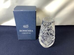BOHEMIA ボヘミア CRYSTAL クリスタル フラワーベース 花瓶 花器 現状品　YA042604
