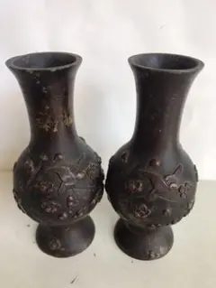花瓶，古銅製，（旧家藏出し）古董，茶道具，書房置物，重2⃣️1⃣️0⃣️克高1⃣️0⃣️.5⃣️cm