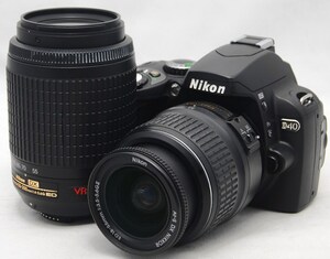 ●美品●初心者入門スタートセット● Nikon ニコン D40 純正 Wレンズセット AF-S 18-55 55-200VR ●すぐに撮影OK●丁寧な対応で安心●D70