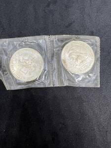 1968年 メキシコオリンピック 25ペソ 記念銀貨 2枚セット 約46g コレクション アンティーク