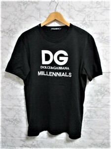 ☆DOLCE&GABBANA ドルチェアンドガッバーナ ドルガバ プリント ロゴ Tシャツ 半袖 /メンズ/48