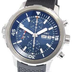 ☆良品 ★保証書付き【IWC】IWC アクアタイマー エクスペディション・ジャック=イヴ・クスト クロノグラフ IW376805 AT メンズ_722655