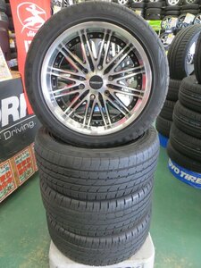 希少! キャラバンに! GPO 7.5J+48/+40 6H139.7 RV504 225/50R18 中古 4本セット ローダウン NV350