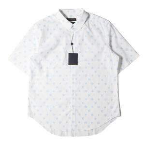 LOUIS VUITTON シャツ サイズ:44/18 24SS モノグラム フィルクーペジャカード コットン ブロード ショートスリーブ ドレスシャツ