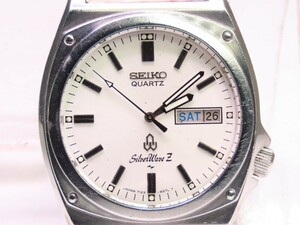 ■♪価格高騰! 資産価値！ 稼働 電池新品 メンズ ビンテージ 高級超レア！ SEIKO セイコー シルバーウェーブ デイデートクオーツ 7123-8240