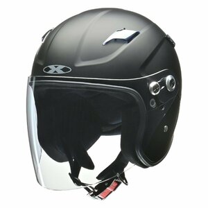 セミジェットヘルメット　X-AIR RAZZO STRADA　マットブラック　LL(61～62cm未満)サイズ　RAZZO STRADA MBK LL リード工業