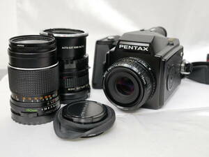 #7591 PENTAX645 75mm F2.8 150mm F4 MC6 ring ペンタックス 中判フィルムカメラ