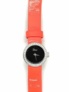 Christian Dior◆クォーツ腕時計/CD040110-J/アナログ/エナメル/BLK/ORN
