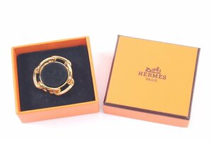 HERMES エルメス シェーヌダンクル スカーフリング アクセサリー ゴールドカラー 箱付 4482-N