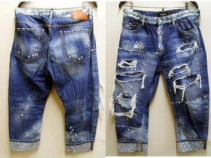 ◇即決[48]DSQUARED2 17AW BIG BROTHER JEAN グランジ S74LB0288 クロップドパンツ デニム ビッグブラザージーン■46