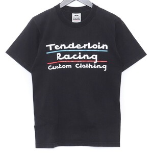 TENDERLOIN 17SS TEE TR Racing Sサイズ ブラック テンダーロイン レーシングロゴ ヘビー クルーネックTシャツ