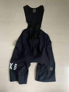 AGU Winter II SIX6 Bib Shorts Black Mサイズ 裏起毛 ブラック