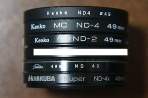 [49mm] Kenko Toshiba等 ND2 ND4 減光フィルター 480円/枚