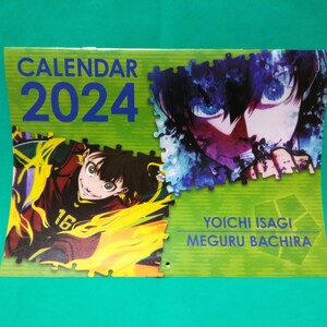 アニメノベリティーグッズ ブルーロック BLUELOCK × くら寿司 KURA 2024年カレンダー CALENDAR YOICHI ISAGI MEGURU BACHIRA 