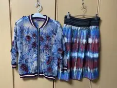 ヴィヴィアンタム　花柄シースルージャンバーとスカート