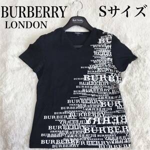 美品 希少 BURBERRY ロゴ柄 バーバリー柄 半袖 カットソー Tシャツ バーバリー