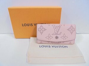 【41】1円～LOUIS VUITTON ルイヴィトン マヒナ ミュルティクレ4 4連キーケース M64056 箱付き USED品