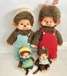 sekiguchi セキグチ 1974 モンチッチ FUTAGONOMONCHHICHI 双子 泣き顔 おしゃぶり 人形 昭和レトロ アンティーク 4体セット (24/4/13)