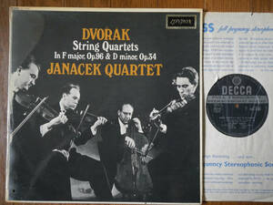 【LP】JANACEK QUARTET(SXL6103英DECCA1964年黒銀溝ラベルSTEREO初回ffss/DVORAK STRING QUARTETヤナーチェクカルテット)