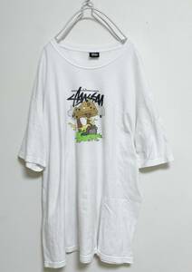 送料210円〜　STUSSY ステューシー 2021 S/S SOMETHINGS COOKIN S/S Tee マジック マッシュルーム プリント Tシャツ　size XL
