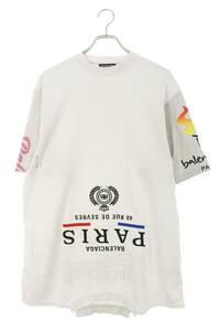 バレンシアガ BALENCIAGA 698811 TMVC9 サイズ:1 リメイクアップサイドダウンTシャツ 中古 SB01