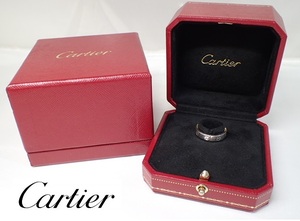 8051[TS]正規品♪Cartierカルティエ◇ ラブリング 1Pダイヤ 750 ダイヤモンド ホワイトゴールド #51 指輪 ケース付き