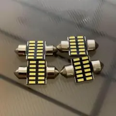 4個　12連　T10×31mm LEDホワイト SMD3014 12v　M9