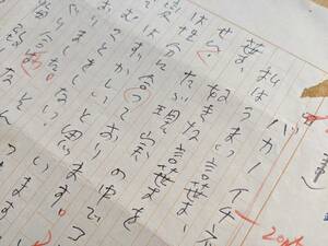 谷内六郎　自筆原稿「バカノイチネン」　真筆、手書き、肉筆、原稿用紙