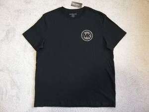 新品未使用！ マイケルコース メンズ ターゲット MKロゴ Tシャツ Ｌサイズ ブラック 黒 半袖 カットソー MICHAEL KORS