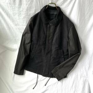 GIVENCHY ジバンシィ リカルドティッシ期 ARCHIVE 異素材切替ジャケット モールスキン 44 Sサイズ JACKET mens メンズ BLACK 黒