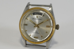1円~【665】実働　RICOH／リコー　AutoJust　33石　自動巻き　デイデイト　ゴールド　シルバー　メンズ　腕時計