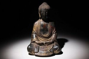 ☆寒椿☆鍍金如来坐像　高さ約23ｃｍ　（検）仏像 仏教美術 中国美術 唐物 古玩