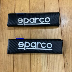 [P066I53B]@ Sparco(スパルコ) ロゴ入り シートベルトパッド 2個セット
