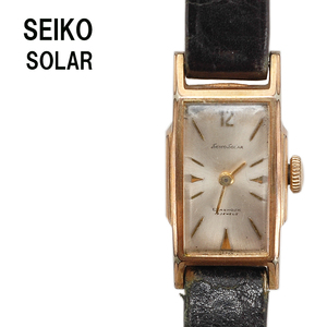 183-865◆SEIKO SOLAR/セイコーソーラー DIASHOCK/ダイヤショック 手巻き 19石 レディース腕時計 アンティーク ヴィンテージ ジャンク品 