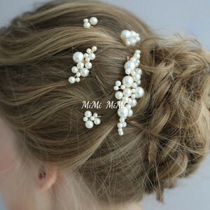 5点セット ヘッドドレス パール ヘアアクセサリー ウェディング 結婚式 髪飾り ブライダル ウエディング ゴールド コーム アクセサリー