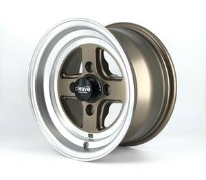 CLEAVE RACING E4 13x7.0J +9 4-114.3 ブロンズ/マシンド 4本セット KP61 サニトラ B310 AE86 旧車 ネオヒストリック BILS