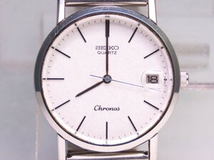 ■♪価格高騰! 資産価値！ ジャンク メンズ ビンテージ 高級超レア！ SEIKO セイコー CHRONOS クロノス デート クオーツ 7432-8000