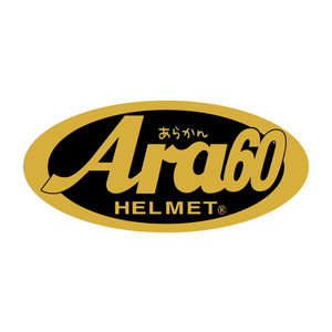 （ゴールド） パロディステッカー アラカン Arai ヘルメット 1枚 メタリック 9×4cm おもしろ 60