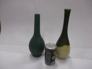 陶器製　花瓶　２点　未使用　共箱付き　検　工芸品 陶芸 日本の陶磁 陶磁一般